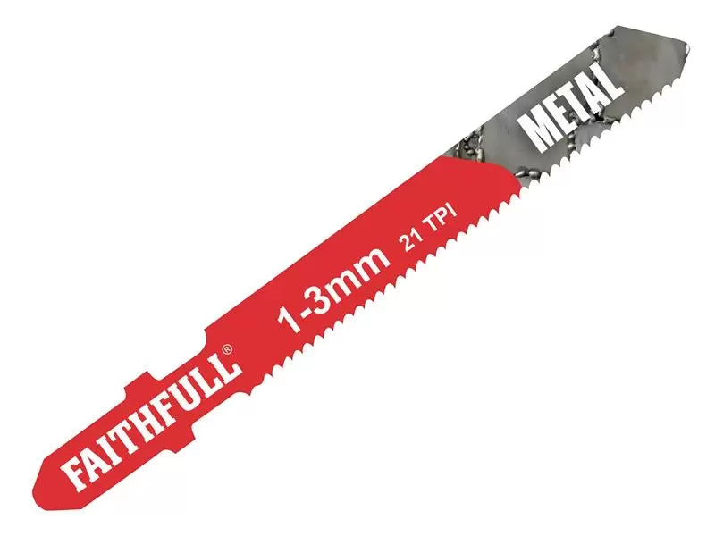 Faithfull - FAIJBT118A - 8009-HSS Metal Cutting Jigsaw Blades Pack of 5 T118A