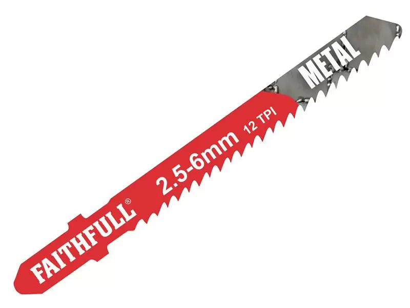 Faithfull - FAIJBT118B - Metal Cutting Jigsaw Blades Pack of 5 T118B