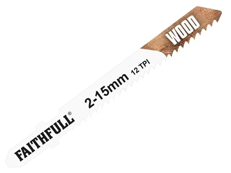 Faithfull - FAIJBT119B - Wood Jigsaw Blades Pack of 5 T119B