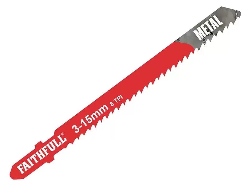 Faithfull - FAIJBT127D - Metal Cutting Jigsaw Blades Pack of 5 T127D