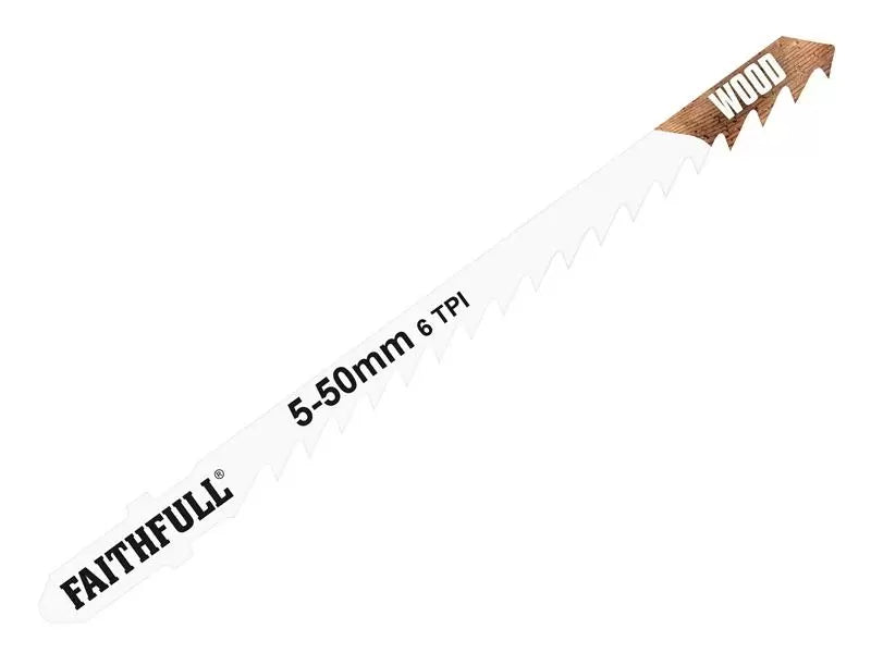 Faithfull - FAIJBT244D - Wood Jigsaw Blades Pack of 5 T244D