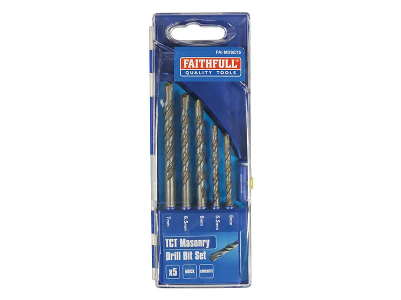 Faithfull - FAIMDSET5 - Standard Masonry Drill Set, 5 Piece 5-7mm