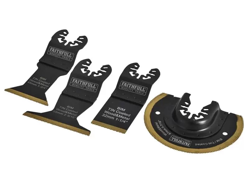 Faithfull Titanium Blade Set 4pc