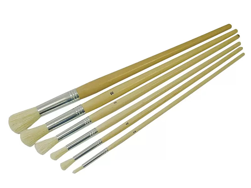 Faithfull - FAIPBFITRPK - Round Fitch Brush Set. 6 Piece