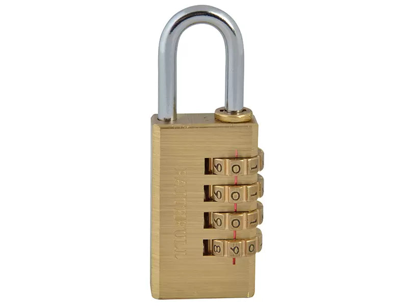 Faithfull - FAIPLB28COM - Brass Combination Padlock 28mm