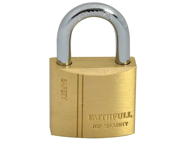 Faithfull - FAIPLB30 - Brass Padlock 30mm 3 Keys