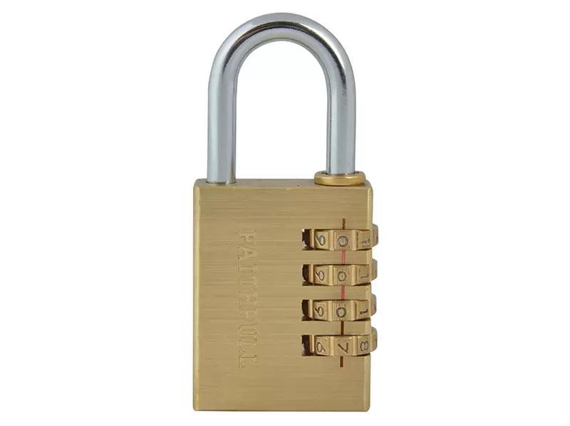 Faithfull - FAIPLB38COM - Brass Combination Padlock 38mm