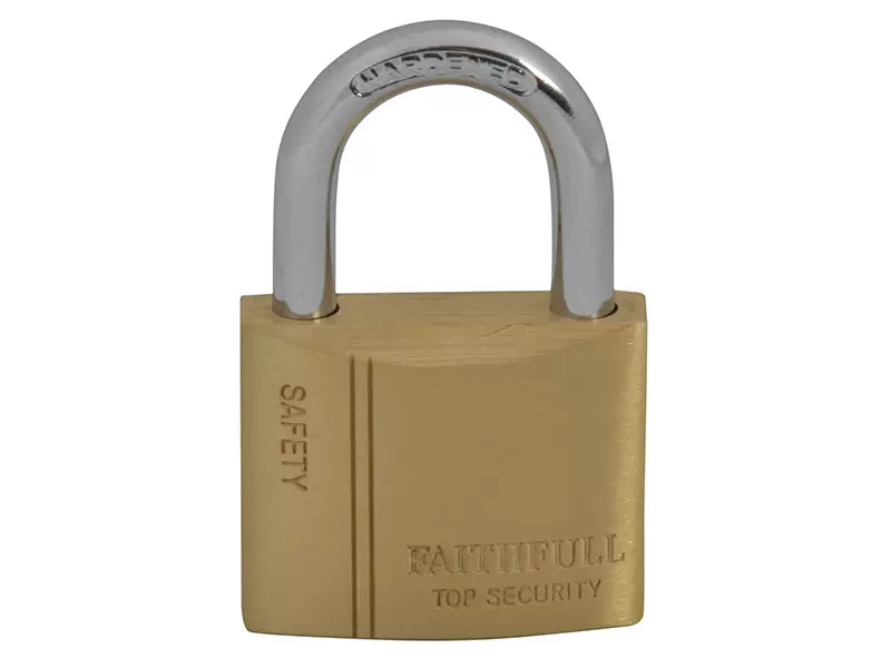 Faithfull - FAIPLB40 - Brass Padlock 40mm 3 Keys
