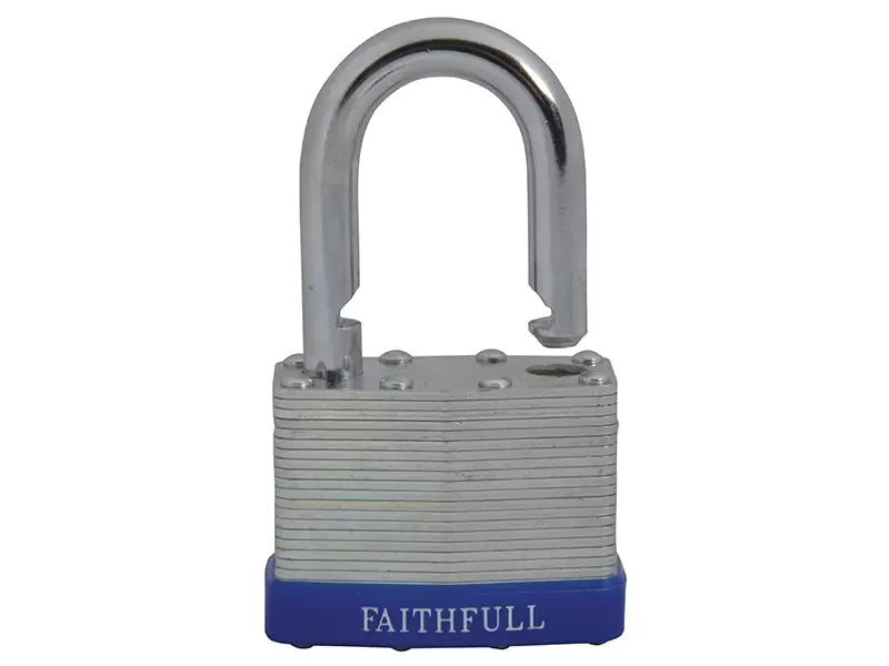 Faithfull - FAIPLLAM50 - Laminated Steel Padlock 50mm 3 Keys