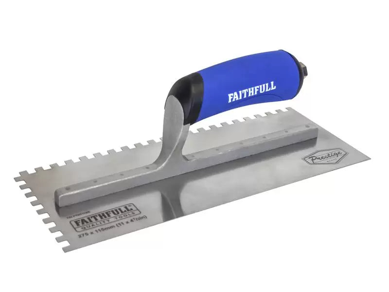 Faithfull - FAIPTNT11SS - Prestige Notched Trowel 275 x 115mm (11 x 4.1/2in) 6mm Notch