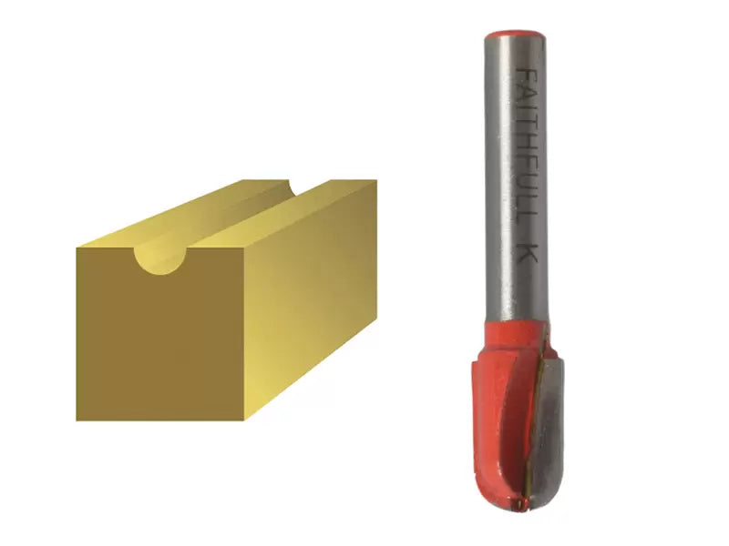 Faithfull - FAIRB62 - Router Bit TCT Radius 5.0 x 18mm 1/4in Shank