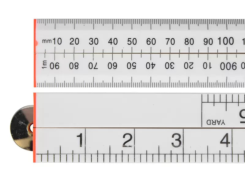 Faithfull - FAIRULEFOLDW - Folding Rule White ABS Plastic 1m / 39in