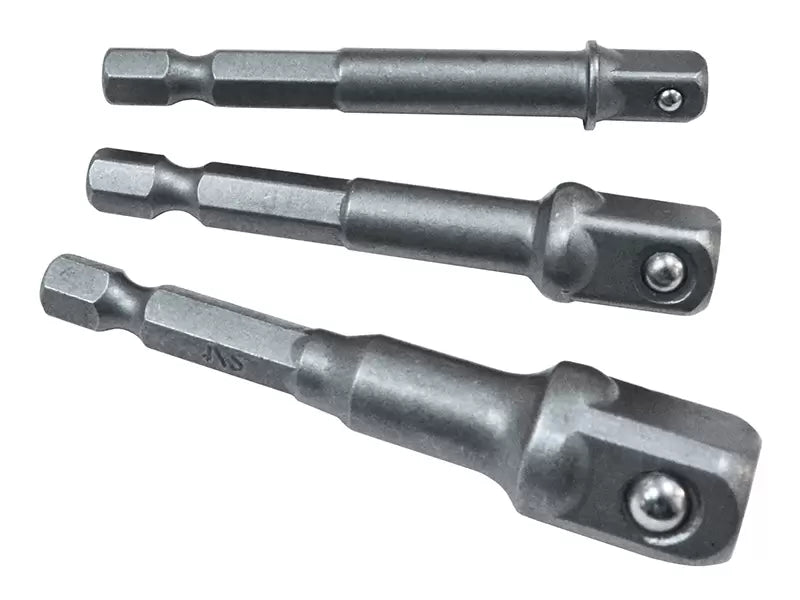 Faithfull - FAISBSOCDRIV - Hex to Square Drive Adaptor Set, 3 Piece