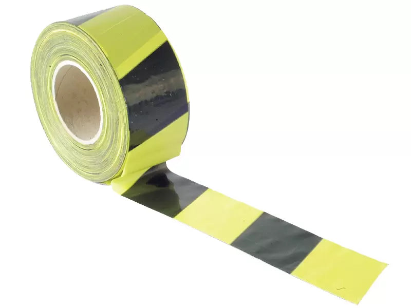 Faithfull - FAITAPEBARBY - Barrier Tape 70mm x 500m Black & Yellow