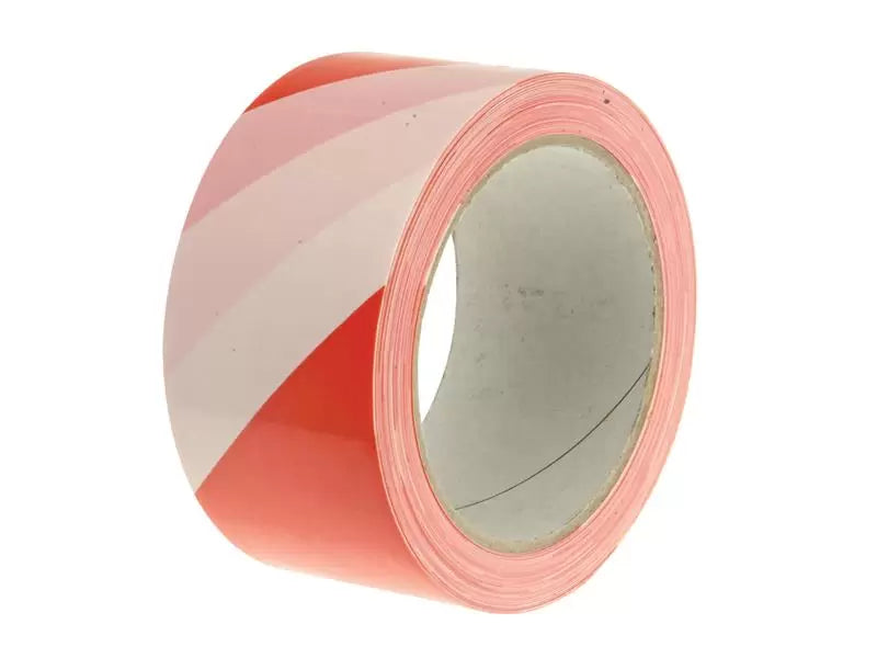 Faithfull - FAITAPEHAZER - Economy Self-Adhesive Hazard Tape Red/White 50mm x 33m