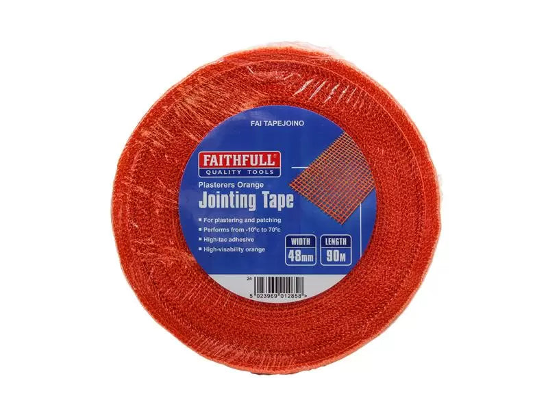 Faithfull - FAITAPEJOINO - Plasterers Orange Jointing Tape 48mm x 90m