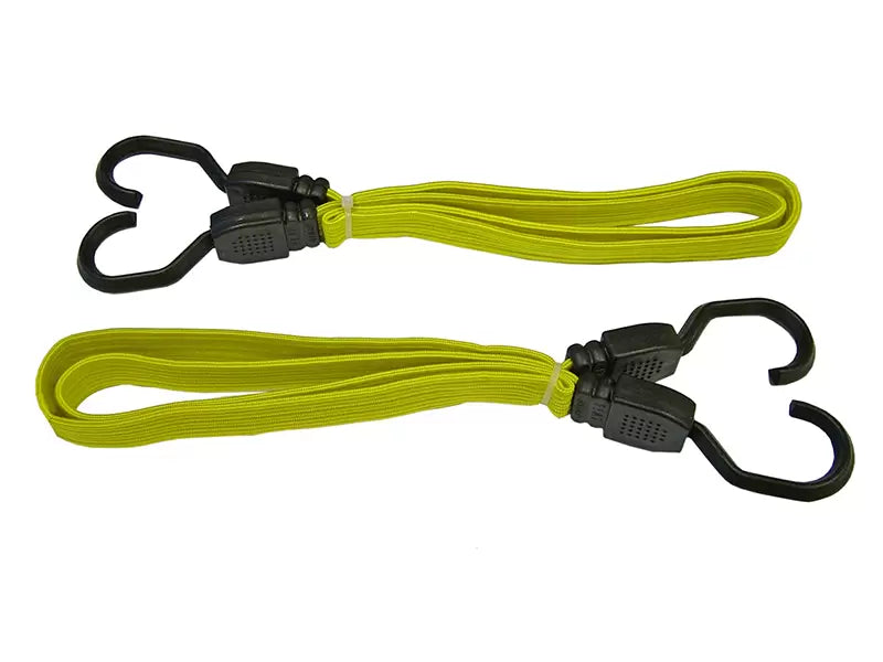 Faithfull - FAITDBUNG36 - Flat Bungee Cord 90cm (36in) Yellow 2 Piece