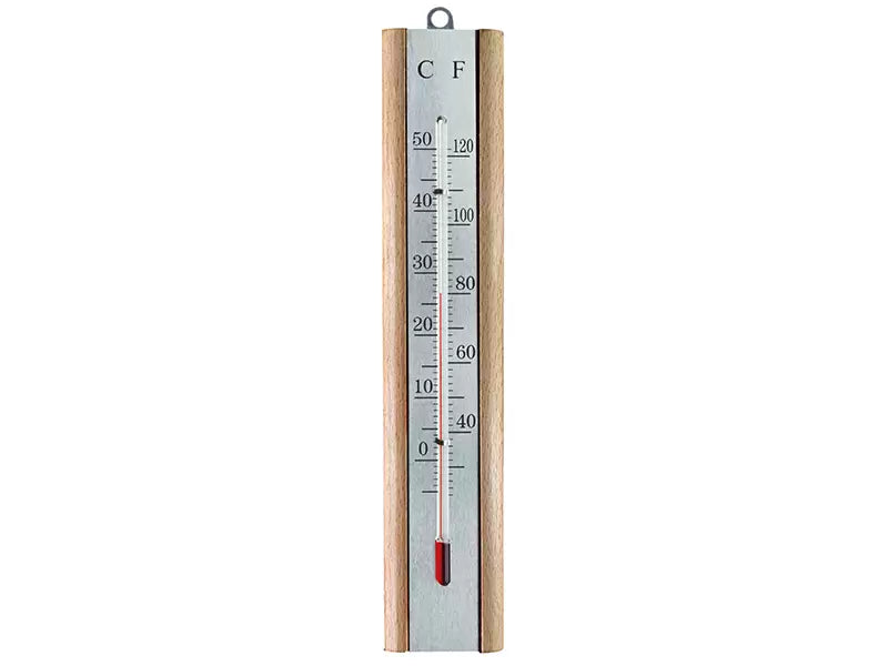 Faithfull - FAITHBEECH - Thermometer Wall Beech Silver 200mm