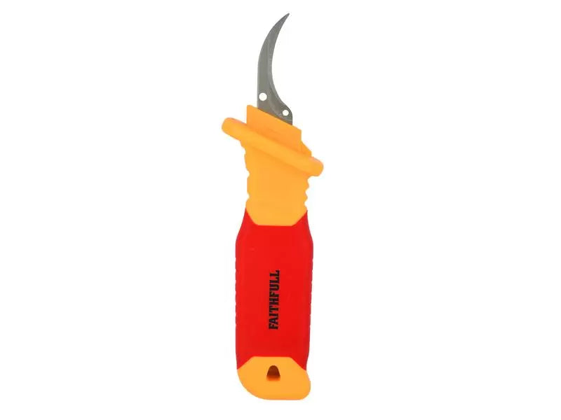 Faithfull - FAITKVDES - VDE Stripping Knife with Sickle Blade 205mm
