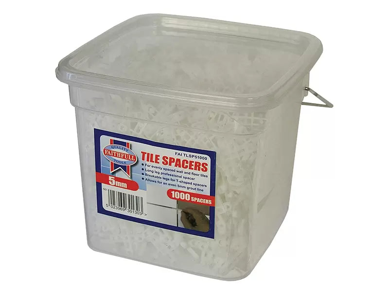 Faithfull - FAITLSP51000 - Tile Spacer Long Leg 5mm (Tub 1000)