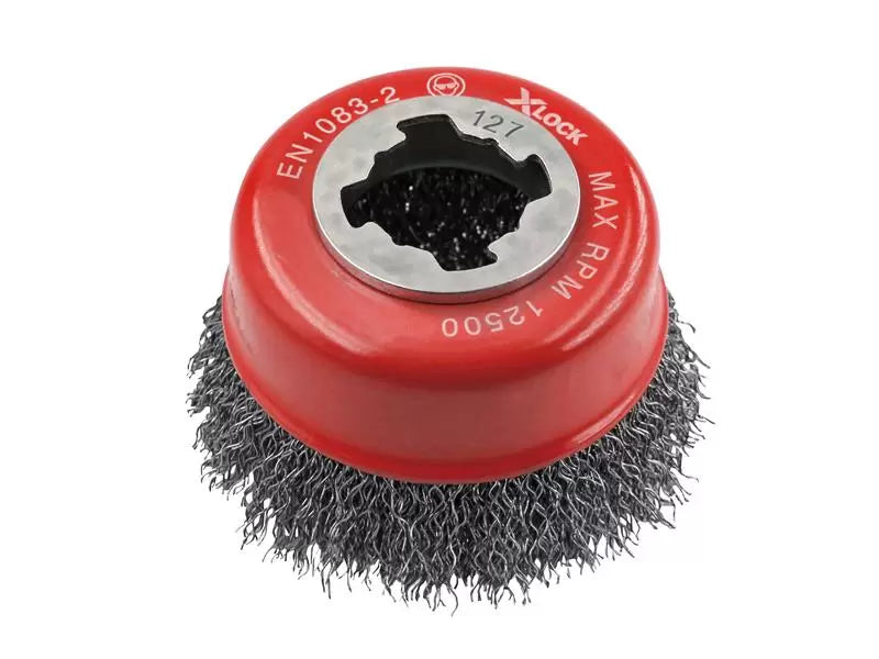 Faithfull - FAIWBC75XL - X-LOCK Wire Cup Brush 75mm M14x2, 0.30mm Steel Wire