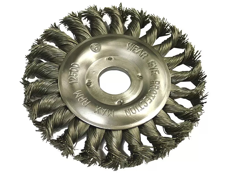 Faithfull - FAIWBCT125 - Circular Wire Brush 125 x 12mm 22.2mm Bore, 0.50mm Wire