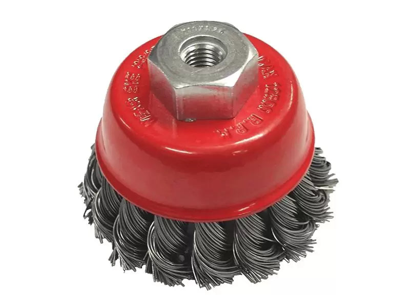 Faithfull - FAIWBT65 - Wire Cup Brush Twist Knot 65mm M14x2, 0.50mm Steel Wire