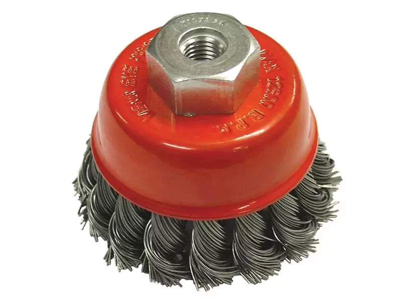 Faithfull - FAIWBT65MF - Wire Cup Brush Twist Knot 65mm M10x1.25, 0.50mm Steel Wire