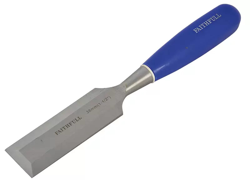 Faithfull - FAIWCB112 - Bevel Edge Chisel Blue Grip 38mm (1.1/2in)