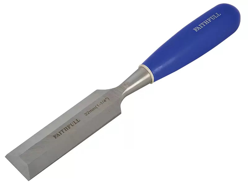 Faithfull - FAIWCB114 - Bevel Edge Chisel Blue Grip 32mm (1.1/4in)