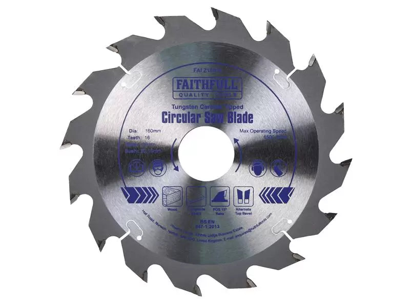 Faithfull Circular Saw Blade 160mm