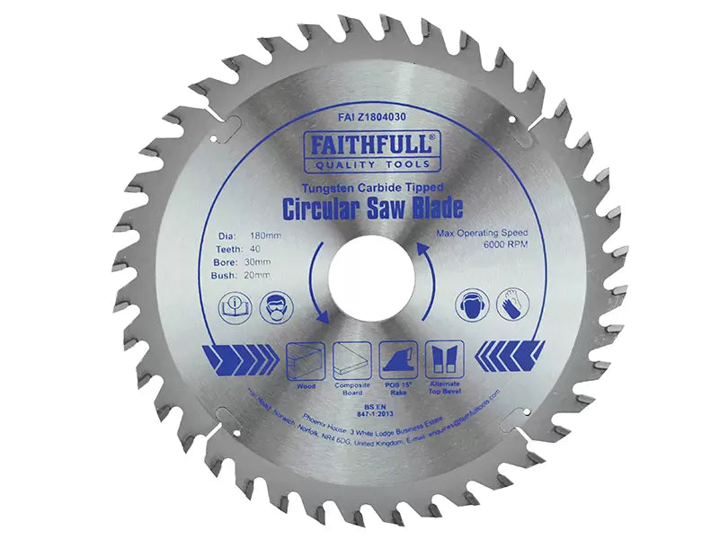 Circular Saw Blade 180mm 40T POS