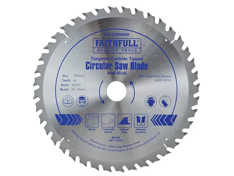 Faithfull Anti Kick Blade 250mm