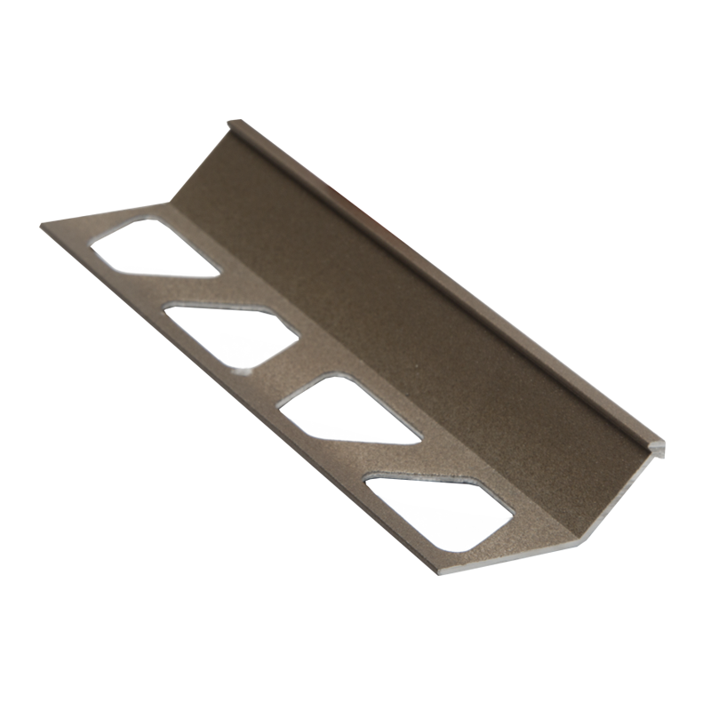Schluter FINEC TRENDLINE-TSB Textured Natural Beige Aluminium Slim Angle Edge Tile Trim 2.5m