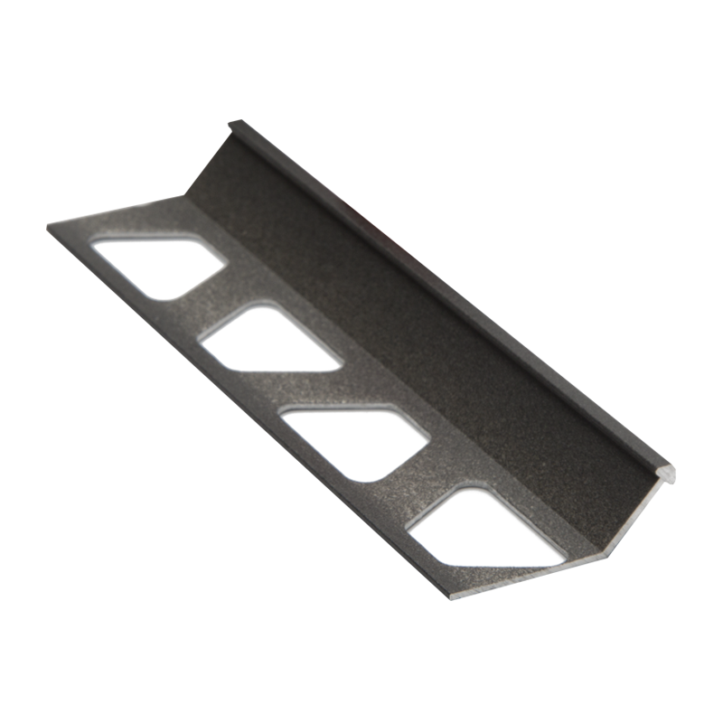 Schluter FINEC TRENDLINE-TSDA Textured Natural Dark Anthracite Aluminium Slim Angle Edge Tile Trim 2.5m