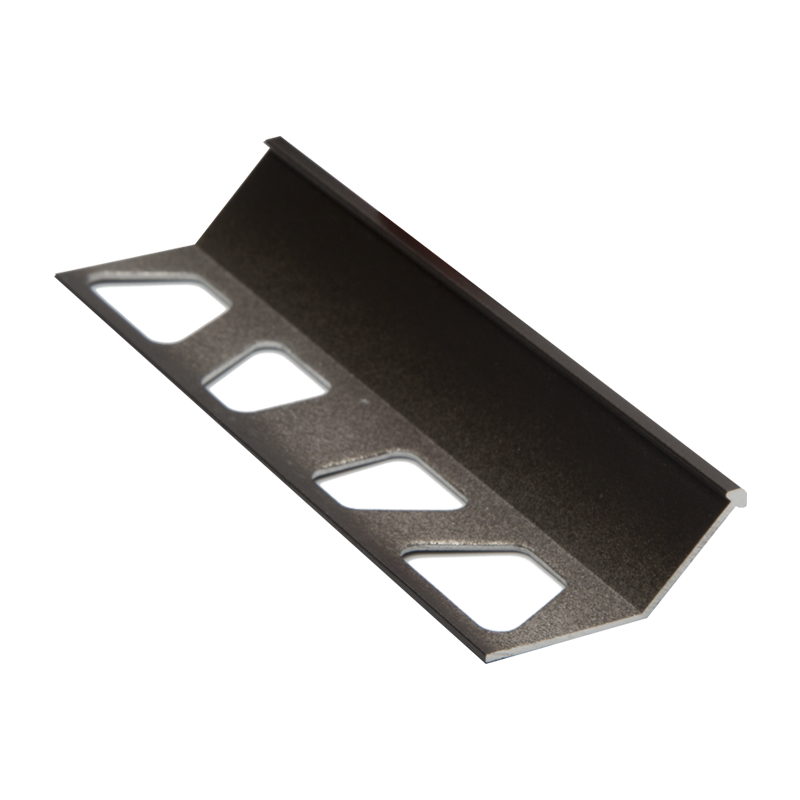 Schluter FINEC TRENDLINE-TSOB Textured Natural Bronze Aluminium Slim Angle Edge Tile Trim 2.5m