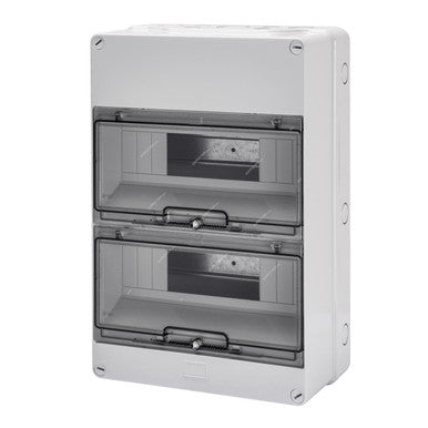 Gewiss Surface Mounted Enclosure, GW40009, IP55, 376x400x135mm, Light Grey