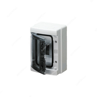 Gewiss Surface Mounted Enclosure, GW40101, IP65, 143x210x100mm, Light Grey