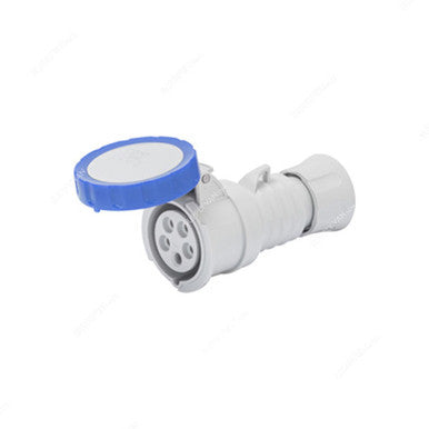 Gewiss Straight Connector, GW62019H, IP44, 32A, 3P+E, White-Red