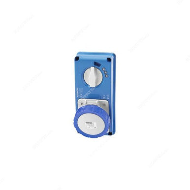 Gewiss Vertical Socket Outlet, GW66067N, IP67, 32A, 3P+N+E, Blue