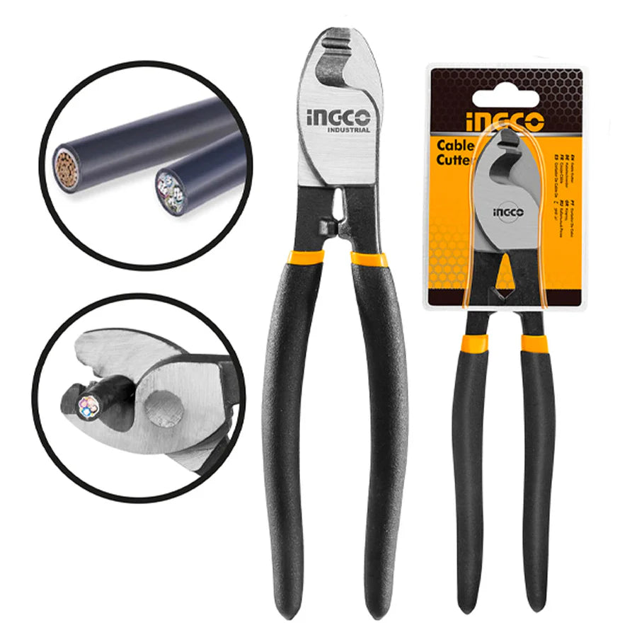 INGCO Heavy-Duty Cable Cutter – 8-Inch, for Electrical Wires &amp; Copper/Aluminum Cables – HCCB0208