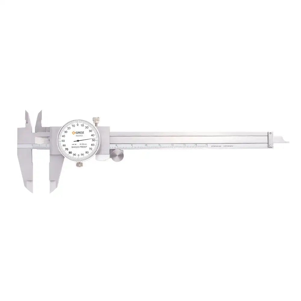 Groz Dial Caliper; 0-200mm - SKU: DLC/200