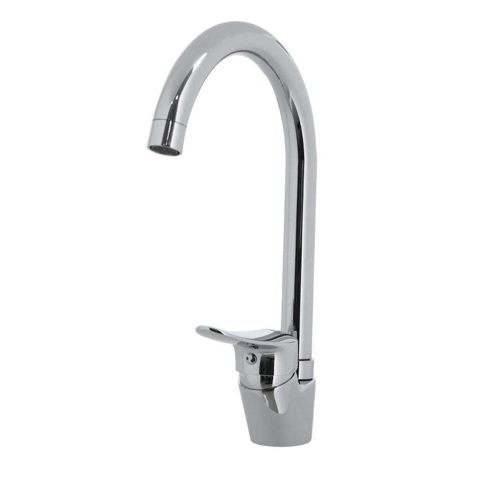 Geepas Onyx Series Single Lever, Sink Mixer with 360° Swivelling Spout