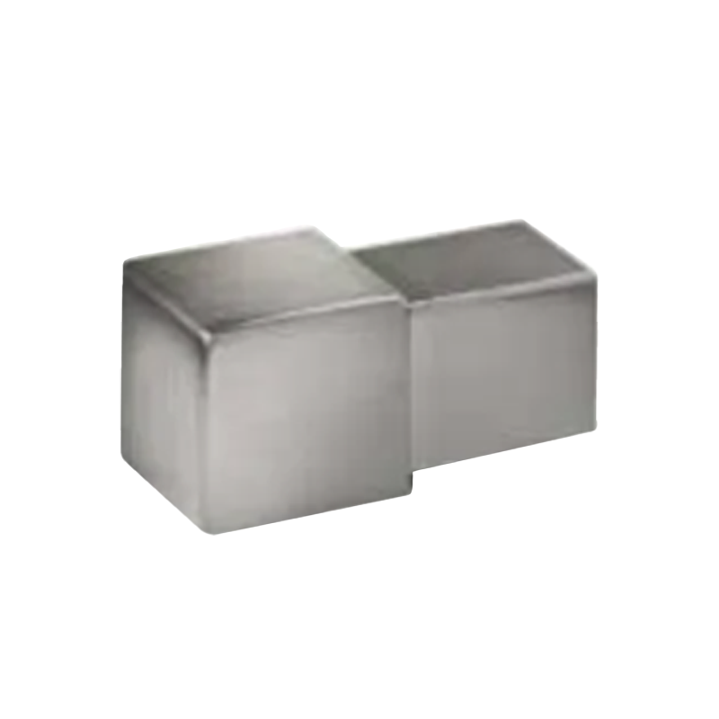 Homelux Aluminium Stainless Steel Effect Square Edge Tile Trim Corner
