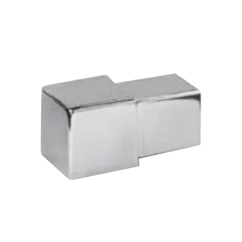 Homelux Aluminium Stainless Steel Effect Square Edge Tile Trim 2.44m