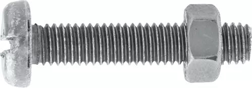 Workshop Warehouse HBA12 Machine Screws Pan Slot W/Nut M4 x 20