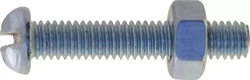 Workshop Warehouse HBA6 Machine Screws Pan Slot W/Nut 2BA x 2