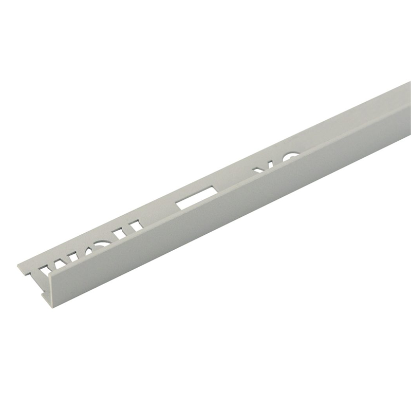 Homelux Aluminium Straight Edge Tile Trim Pewter 2.5m
