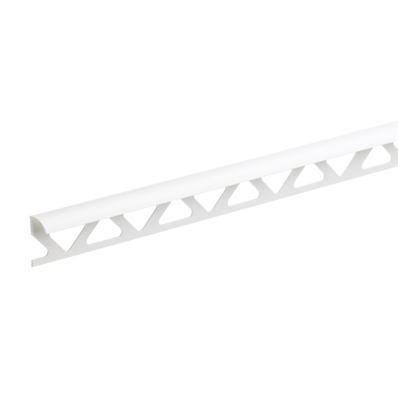 Homelux Trade PVC Round Edge Tile Trim White 2.44m