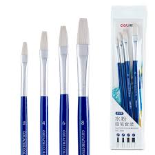 Deli Gouache Brush Set, 2,4,6,8, Blue
